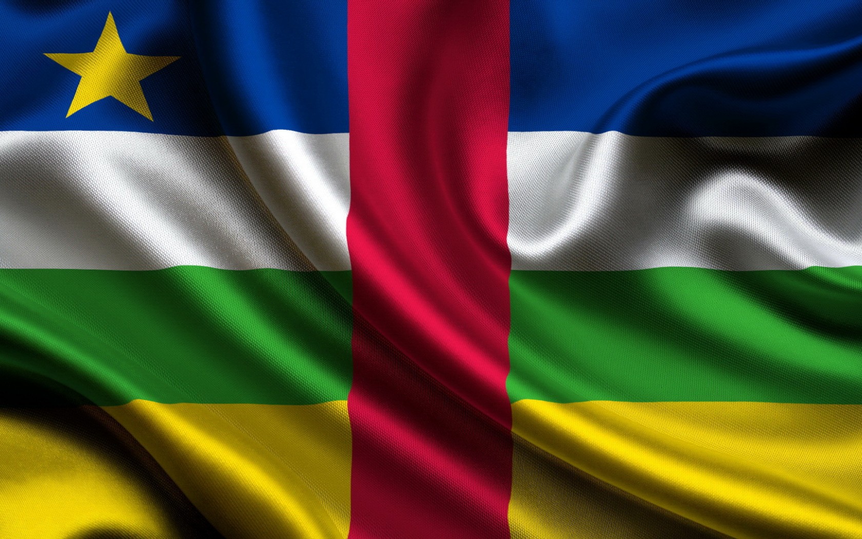 Central African Republica flag and wallpaper