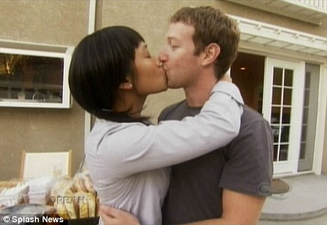 Mark Zukergerg priscilla chain facebbok kiss kissing love