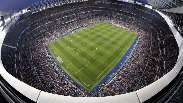 Football stadium top perspective