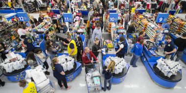Walmart crowded at Thanksgiving