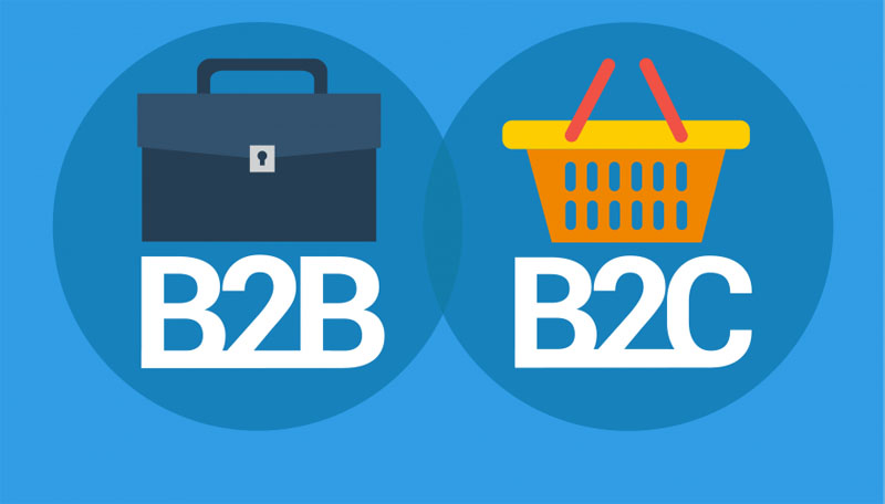 B2B vs B2C logos
